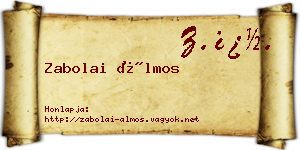 Zabolai Álmos névjegykártya